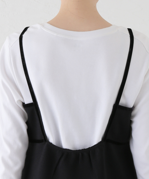 U by SPICK&SPAN(ユーバイスピックアンドスパン)の「ニットミニキャミワンピース(ワンピース・レディース・ブラック・FREE)」の12枚目の写真