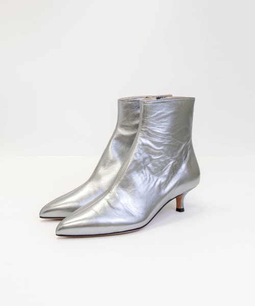 FABIO RUSCONI（ファビオルスコーニ）の「【FABIO RUSCONI/ファビオルスコーニ】サイドジップ ショートブーツ（ブーツ・レディース・ブラック/シルバー・38/36/37/39）」の4枚目の写真