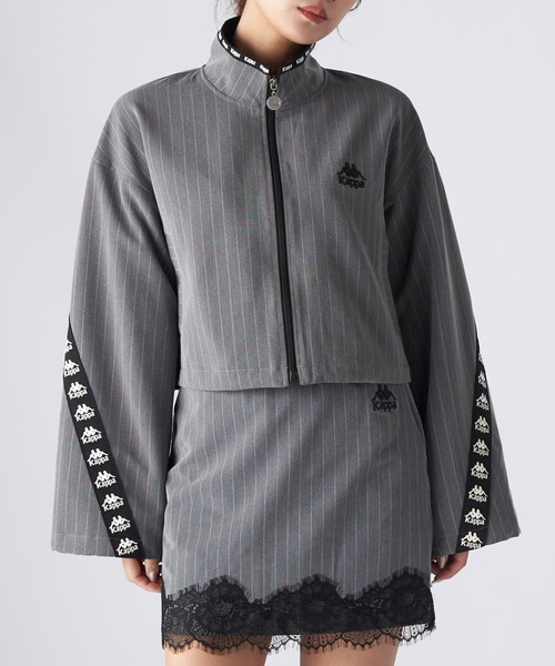 Kappa(カッパ)の「ピンストライプトラックジャケット(ジャージ・レディース・ネイビー/グレー・SMALL/MEDIUM/LARGE)」の18枚目の写真