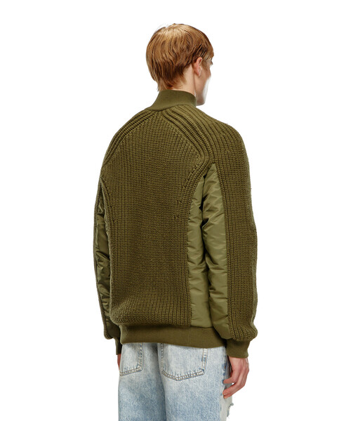 DIESEL（ディーゼル）の「メンズ ニット ジャケット（カーディガン/ボレロ・メンズ・カーキ・LARGE/SMALL/MEDIUM/X-LARGE/X-SMALL/XX-LARGE）」の5枚目の写真