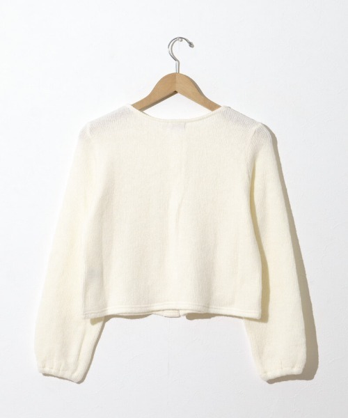 flower（フラワー）の「ピュアハートカーディガン（ニット/セーター・レディース・ホワイト/ピンク・FREE）」の12枚目の写真