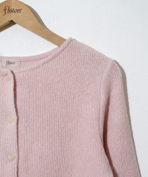 flower（フラワー）の「ピュアハートカーディガン（ニット/セーター・レディース・ホワイト/ピンク・FREE）」の3枚目の写真