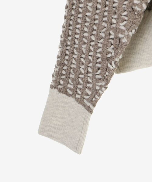 le.coeur blanc（ルクールブラン）の「交差編みバイカラーニットプルオーバー（ニット/セーター・レディース・ベージュ系その他2/ブラック系その他・38）」の3枚目の写真