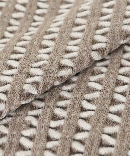 le.coeur blanc（ルクールブラン）の「交差編みバイカラーニットプルオーバー（ニット/セーター・レディース・ベージュ系その他2/ブラック系その他・38）」の4枚目の写真