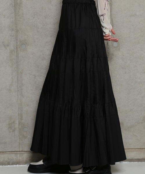 ROSE BUD（ローズバッド）の「【WEB・一部店舗限定】プリーツティアードスカート（スカート・レディース・ブラック/カーキ/ベージュ・FREE）」の12枚目の写真