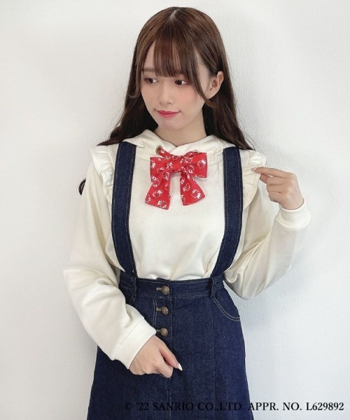 F i.n.t(フィント)の「スカーフ付きスウェットパーカー/ハローキティ/fint フィント(パーカー・レディース・アイボリー・FREE)」の7枚目の写真