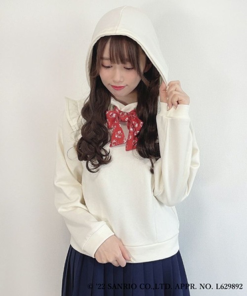 F i.n.t(フィント)の「スカーフ付きスウェットパーカー/ハローキティ/fint フィント(パーカー・レディース・アイボリー・FREE)」の16枚目の写真