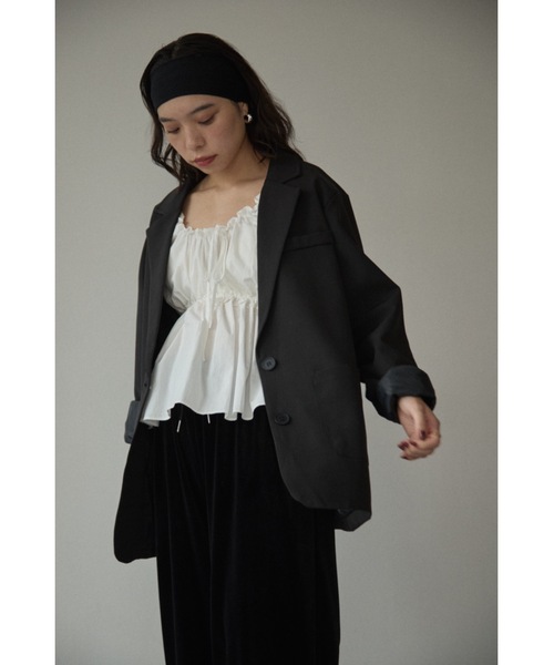 DRWCYS（ドロシーズ）の「ベロア2wayパンツ（スウェットパンツ・レディース・ブラック/オフホワイト・FREE）」の13枚目の写真