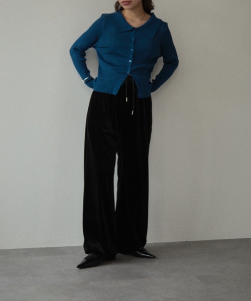 DRWCYS（ドロシーズ）の「ベロア2wayパンツ（スウェットパンツ・レディース・ブラック/オフホワイト・FREE）」の17枚目の写真