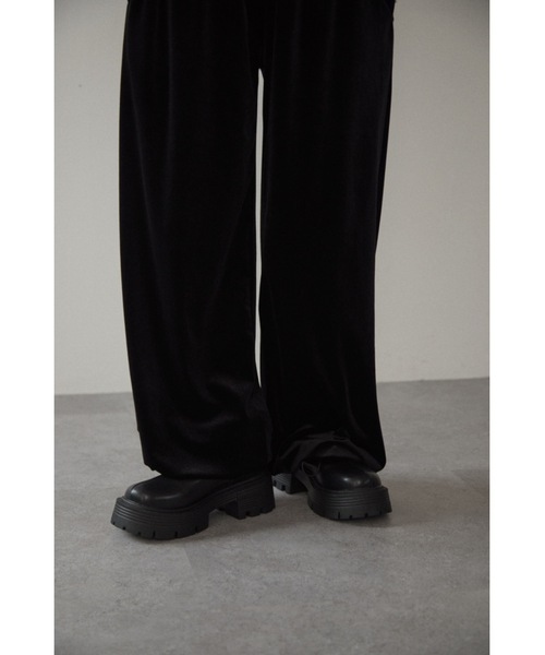 DRWCYS（ドロシーズ）の「ベロア2wayパンツ（スウェットパンツ・レディース・ブラック/オフホワイト・FREE）」の14枚目の写真
