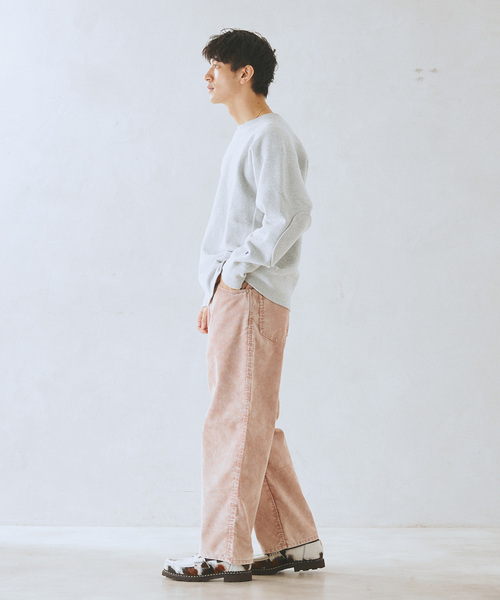 JOURNAL STANDARD relume（ジャーナルスタンダード　レリューム）の「サルファーダイ コーデュロイ 5ポケットパンツ（デニムパンツ・メンズ・ブラック/ピンク/ネイビー・MEDIUM/LARGE）」の6枚目の写真