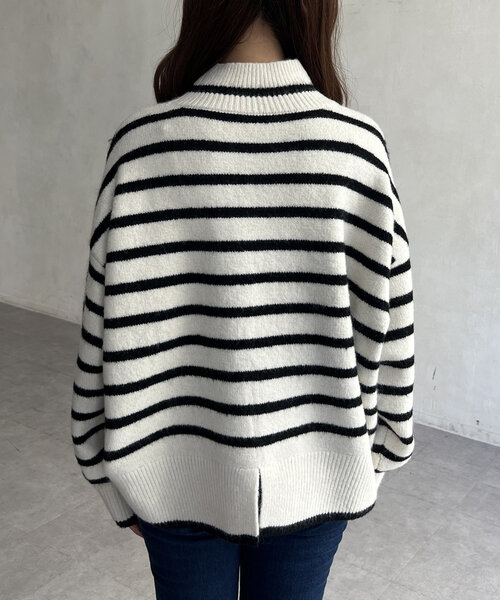 Chez toi（シェトワ）の「BACKスリットハイネックプルオーバー（ニット