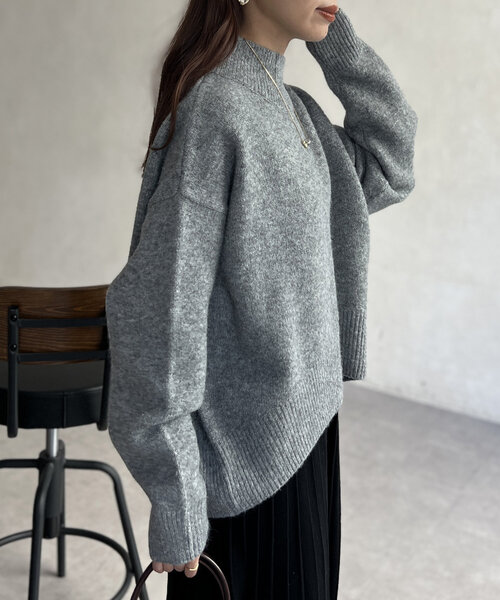 【Plage】イタリアヤーン サイドスリットハイネックプルオーバー アウトレット 価格 通販ファッション - plage イタリアヤーン