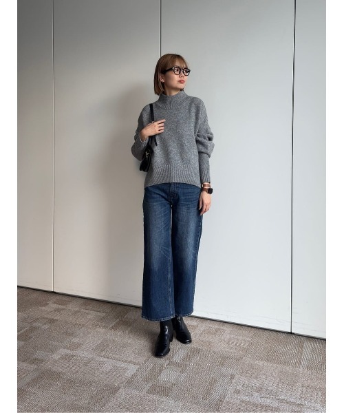 セール】BACKスリットハイネックプルオーバー（ニット/セーター