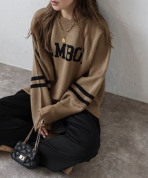 Bonjour Sagan | LMBOロゴラウンドカットニットプルオーバー(ニット/セーター)