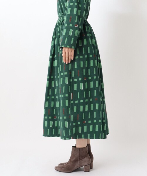 one'sterrace(ワンズテラス)の「シカクキカガク スカート(スカート・レディース・グリーン系その他6/ダークブラウン系8・00)」の10枚目の写真