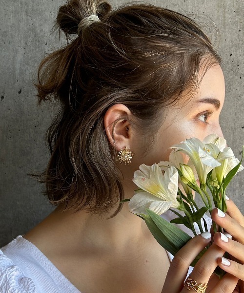 ciite'(シーテ)の「デイジーパール ピアス (両耳用)(ピアス(両耳用)・レディース・シルバー/ゴールド/ピンクゴールド・FREE)」の12枚目の写真