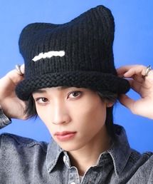 an meets zakka（アンミツザッカ）の「an meets zakka ネコ耳ハットライクニット帽 / メンズ レディース ユニセックス ニットキャップ 猫耳 帽子（ニットキャップ/ビーニー）」
