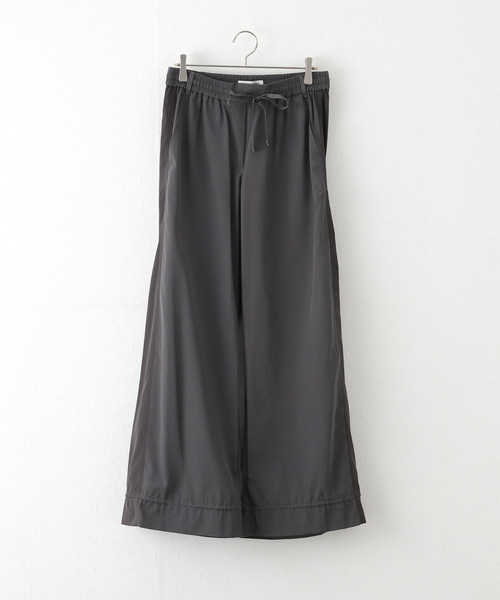 LOW CLASSIC（ロウ　クラシック）の「【LOW CLASSIC/ロウ・クラシック】 CONTRAST BANDING PANTS LW243PT06（その他パンツ・レディース・チャコールグレー/ブラウン・SMALL）」の2枚目の写真