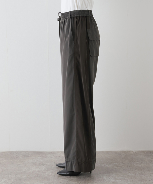LOW CLASSIC（ロウ　クラシック）の「【LOW CLASSIC/ロウ・クラシック】 CONTRAST BANDING PANTS LW243PT06（その他パンツ・レディース・チャコールグレー/ブラウン・SMALL）」の13枚目の写真
