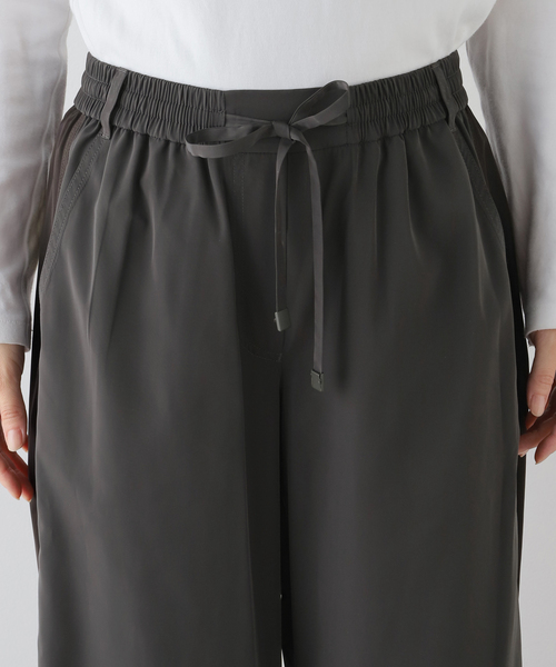 LOW CLASSIC（ロウ　クラシック）の「【LOW CLASSIC/ロウ・クラシック】 CONTRAST BANDING PANTS LW243PT06（その他パンツ・レディース・チャコールグレー/ブラウン・SMALL）」の15枚目の写真