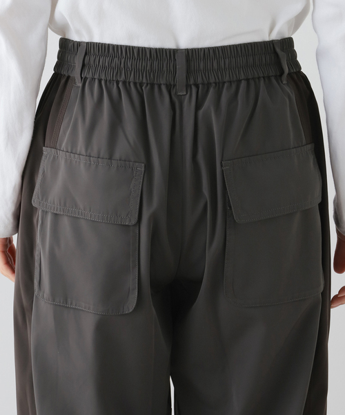 LOW CLASSIC（ロウ　クラシック）の「【LOW CLASSIC/ロウ・クラシック】 CONTRAST BANDING PANTS LW243PT06（その他パンツ・レディース・チャコールグレー/ブラウン・SMALL）」の16枚目の写真