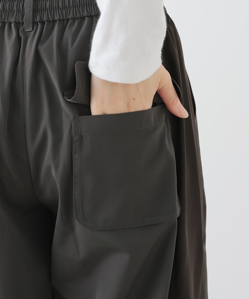 LOW CLASSIC（ロウ　クラシック）の「【LOW CLASSIC/ロウ・クラシック】 CONTRAST BANDING PANTS LW243PT06（その他パンツ・レディース・チャコールグレー/ブラウン・SMALL）」の17枚目の写真