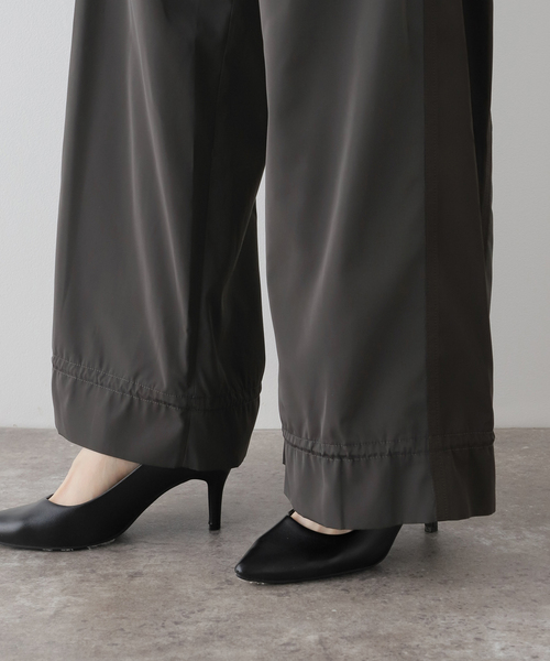 LOW CLASSIC（ロウ　クラシック）の「【LOW CLASSIC/ロウ・クラシック】 CONTRAST BANDING PANTS LW243PT06（その他パンツ・レディース・チャコールグレー/ブラウン・SMALL）」の8枚目の写真