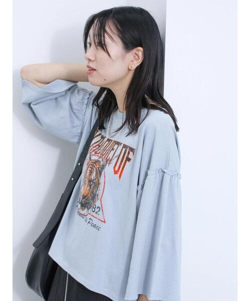 tシャツ 「サステナブル」アシメフレアプルオーバー レディース ADAM ET ROPÉ FEMME(アダム エ ロペ ファム) / 【サステナブル