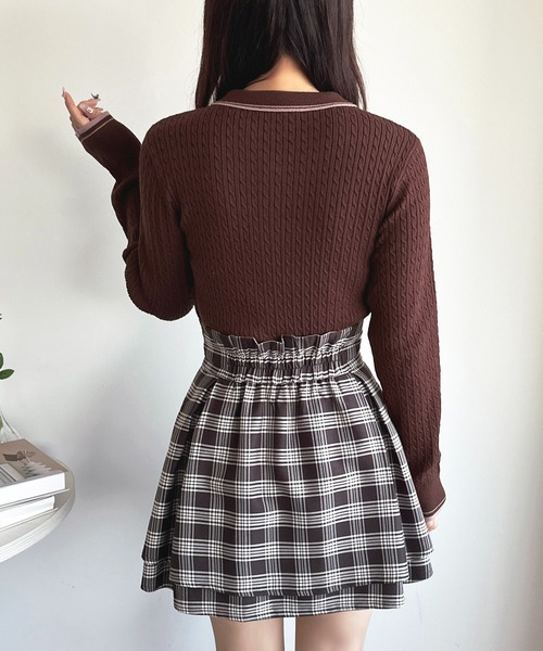 apres jour(アプレジュール)の「バレエ刺繍リボンポロニット【ZOZOTOWN限定アイテム】(ニット/セーター・レディース・レッド/ピンク/ブラウン/オフホワイト・X-LARGE/フリー)」の15枚目の写真