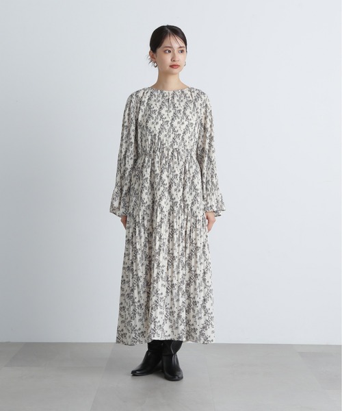 N.（N. Natural Beauty Basic）（エヌエヌナチュラルビューティーベーシック）の「◆デシンプリントワンピース（ワンピース・レディース・オフホワイト/ブラック・SMALL/MEDIUM）」の10枚目の写真