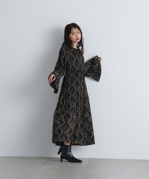 N.（N. Natural Beauty Basic）（エヌエヌナチュラルビューティーベーシック）の「◆デシンプリントワンピース（ワンピース・レディース・オフホワイト/ブラック・SMALL/MEDIUM）」の14枚目の写真