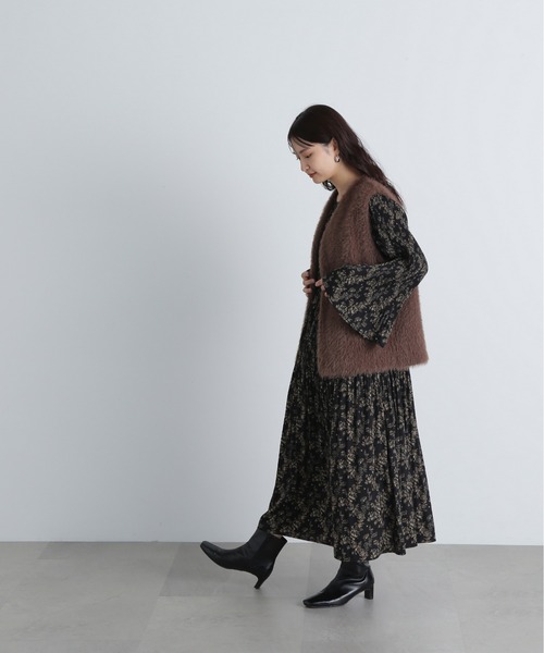 N.（N. Natural Beauty Basic）（エヌエヌナチュラルビューティーベーシック）の「◆デシンプリントワンピース（ワンピース・レディース・オフホワイト/ブラック・SMALL/MEDIUM）」の17枚目の写真