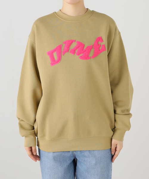 セール】【Dime/ダイム】 COLLEGE CREWNECK：裏起毛スウェット
