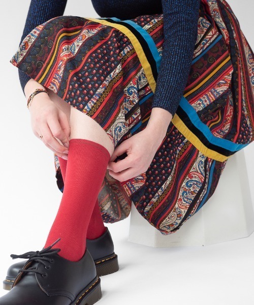 Bonne maison（ボンメゾン）の「【Bonne Maison(ボンヌメゾン)】フランス製 ソックス　靴下　カラフル（ソックス/靴下・レディース・レッド/グリーン/オレンジ/グレー/チャコールグレー/ブルー・36/38）」の17枚目の写真