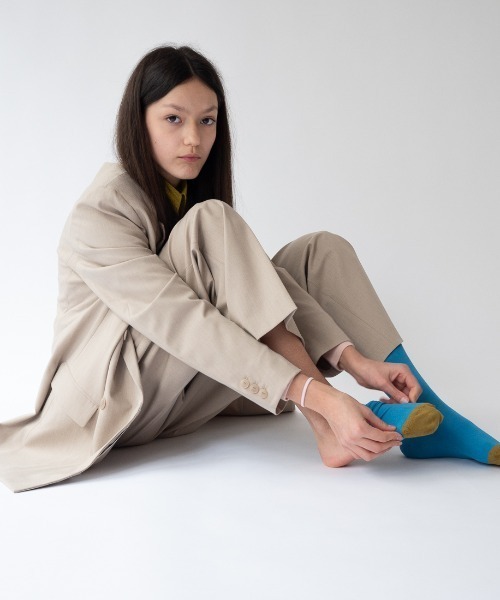 Bonne maison（ボンメゾン）の「【Bonne Maison(ボンヌメゾン)】フランス製 ソックス　靴下　カラフル（ソックス/靴下・レディース・レッド/グリーン/オレンジ/グレー/チャコールグレー/ブルー・36/38）」の13枚目の写真