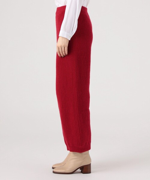 Baserange ニットパンツ Mea Pants Mea Pants in Red | Recycled wool knit | en | Baserange