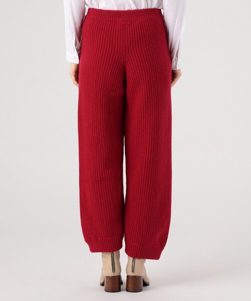 Baserange ニットパンツ Mea Pants Mea Pants in Red | Recycled wool knit | en | Baserange