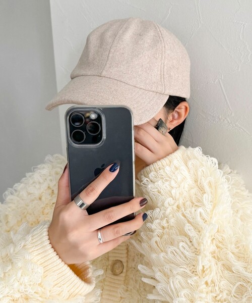 fredy emue（フレディエミュ）の「メルトンキャップ（キャップ・レディース・グレー/ベージュ/ネイビー・FREE）」の3枚目の写真