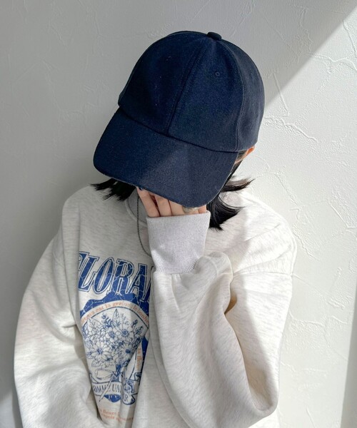 fredy emue（フレディエミュ）の「メルトンキャップ（キャップ・レディース・グレー/ベージュ/ネイビー・FREE）」の4枚目の写真