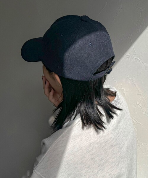 fredy emue（フレディエミュ）の「メルトンキャップ（キャップ・レディース・グレー/ベージュ/ネイビー・FREE）」の6枚目の写真