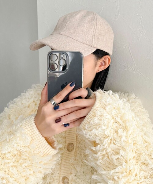 fredy emue（フレディエミュ）の「メルトンキャップ（キャップ・レディース・グレー/ベージュ/ネイビー・FREE）」の7枚目の写真