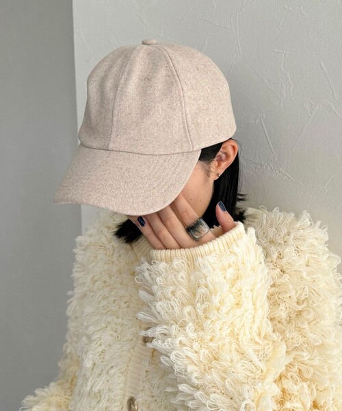 fredy emue（フレディエミュ）の「メルトンキャップ（キャップ・レディース・グレー/ベージュ/ネイビー・FREE）」の8枚目の写真