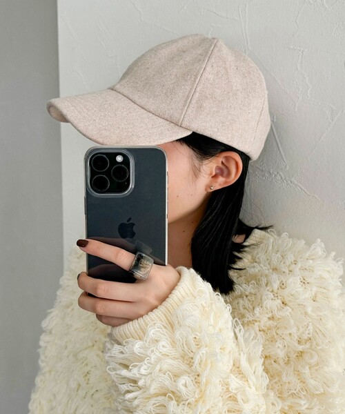 fredy emue（フレディエミュ）の「メルトンキャップ（キャップ・レディース・グレー/ベージュ/ネイビー・FREE）」の9枚目の写真