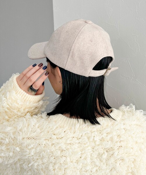 fredy emue（フレディエミュ）の「メルトンキャップ（キャップ・レディース・グレー/ベージュ/ネイビー・FREE）」の10枚目の写真