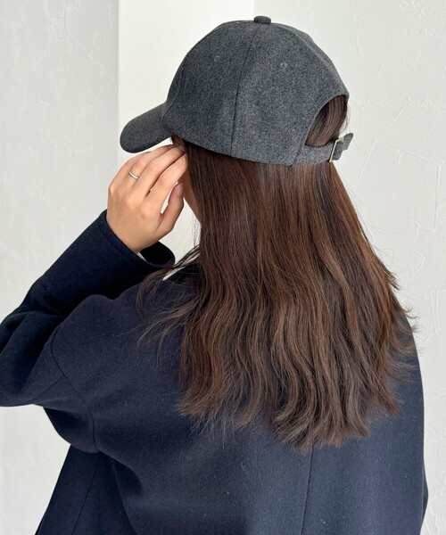fredy emue（フレディエミュ）の「メルトンキャップ（キャップ・レディース・グレー/ベージュ/ネイビー・FREE）」の15枚目の写真