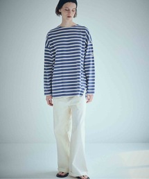 SEA シー  長袖Tシャツ  ブルー系 FREE レディース AZUL BY MOUSSY | バックスリットシアーロングトップス (Tシャツ