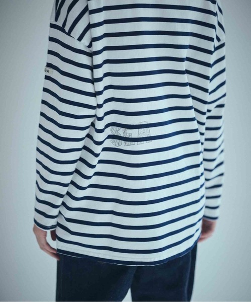 SEA(シー)の「SEA グラフィティ バスクシャツ(Tシャツ/カットソー・レディース・ブルー/ブラック/レッド・ONE SIZE)」の13枚目の写真