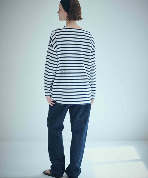 SEA(シー)の「SEA グラフィティ バスクシャツ(Tシャツ/カットソー・レディース・ブルー/ブラック/レッド・ONE SIZE)」の14枚目の写真