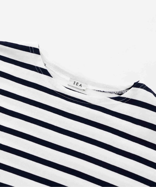 SEA(シー)の「SEA グラフィティ バスクシャツ(Tシャツ/カットソー・レディース・ブルー/ブラック/レッド・ONE SIZE)」の16枚目の写真